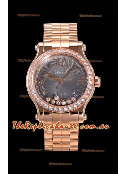 Chopard Happy Sport 1:1 Mirror Swiss Automatic Replica Watch 36MM in Rose Gold Casing