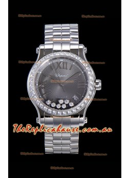 Chopard Happy Sport 1:1 Mirror Swiss Automatic Replica Watch 36MM in 904L Steel Casing Grey Dial