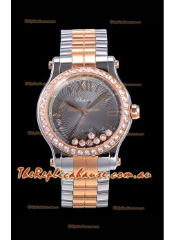 Chopard Happy Sport 1:1 Mirror Swiss Automatic Replica Watch 36MM Two Tone Rose Gold Casing