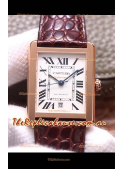 Cartier Tank Solo Swiss Automatic Watch in Rose Gold Plating 31MM Wide 