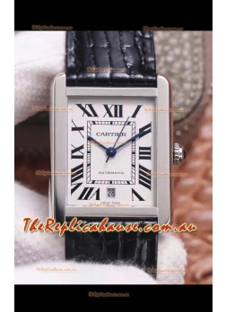 Cartier Tank Solo Swiss Automatic Watch in Stainless Steel Casing 31MM Wide 