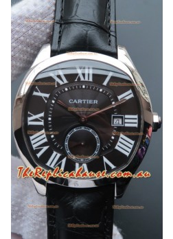 Drive De Cartier 1:1 Mirror Replica Watch in Stainless Steel - White Dial 