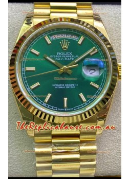 Rolex Day Date 118238 Presidential 18K Yellow Gold Watch 36MM - Green Dial 1:1 Mirror Quality
