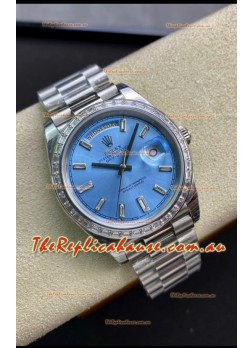 Rolex Day Date Presidential M228396TBR-0002 904L 40MM - Ice Blue Dial 1:1 Mirror Quality Watch