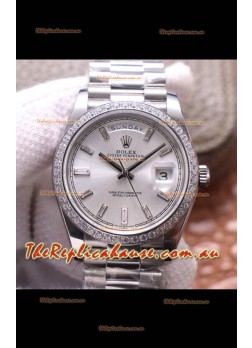 Rolex Day Date Presidential 904L Steel 40MM - Steel Dial 1:1 Mirror Quality Watch