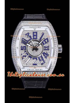 Franck Muller Vanguard Crazy Hours Edition Swiss Replica Watch - Blue Numerals