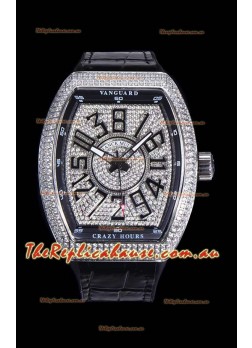 Franck Muller Vanguard Crazy Hours Edition Swiss Replica Watch - Black Numerals