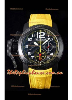 Graham Chronofighter Superlight Carbon Yellow 1:1 Mirror Swiss Replica Watch 