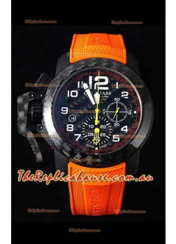Graham Chronofighter Superlight Carbon Orange 1:1 Mirror Swiss Replica Watch 