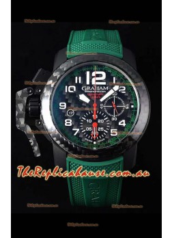 Graham Chronofighter Superlight Carbon Green 1:1 Mirror Swiss Replica Watch 