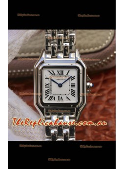 Cartier PANTHERE Edition 1:1 Mirror Quality Swiss Replica Watch in White Dial - Steel Bezel