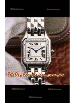 Cartier PANTHERE Edition 1:1 Mirror Quality Swiss Replica Watch in White Dial - Diamonds Bezel 