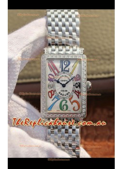 Franck Muller Long Island Pink Stainless Steel Swiss Watch in Swiss Quartz Movement