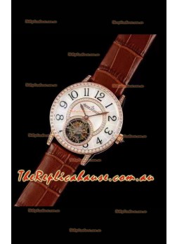 Jaeger LeCoultre RENDEZ-VOUZ Tourbillon 1:1 Mirror Quality Swiss Replica Watch in Rose Gold Casing