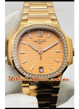Patek Philippe Nautilus 7118/1200R-010 35MM 1:1 Mirror Swiss Replica Watch in Rose Gold