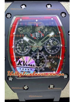 Richard Mille RM011 Felipe Massa 1:1 Mirror Quality One Piece Black Ceramic Case Watch