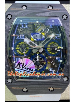 Richard Mille RM011 Felipe Massa 1:1 Mirror Quality One Piece Black Forged Carbon Case Watch