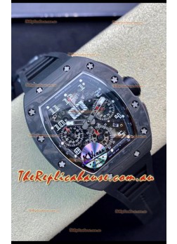 Richard Mille RM011 Felipe Massa 1:1 Mirror Quality One Piece Black Forged Carbon Case Watch