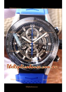Tag Heuer Carrera Heuer 01 Swiss Replica Watch in Blue Strap 45MM 