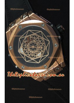 Hublot Big Bang Sang Bleu 45MM Rose Gold Swiss Replica Watch 