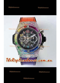 Hublot Big Bang UNICO Stainless Steel Rainbow Swiss 1:1 Mirror Replica Watch