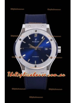 Hublot Classic Fusion 1:1 Mirror Replica Swiss Watch in 904L Steel Casing Blue Dial