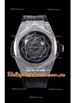 Hublot Big Bang One Click Sang Bleu 1:1 Mirror Replica in Stainless Steel Casing 45MM - Black Dial