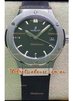 Hublot Classic Fusion Stainless Steel 33MM Black Dial Swiss Quartz Movement Watch 1:1 Mirror Quality