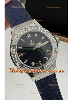 Hublot Classic Fusion Stainless Steel 33MM Blue Dial Swiss Quartz Movement Watch 1:1 Mirror Quality
