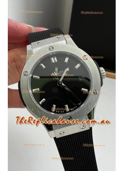 Hublot Classic Fusion Stainless Steel 33MM Black Dial Swiss Quartz Movement Watch 1:1 Mirror Quality