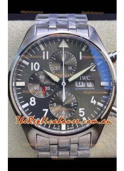 IWC Pilot Chronograph Edition Grey Dial in 904L Steel Casing 1:1 Mirror Replica Watch