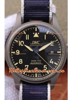 IWC Pilot's MARK XVIII Heritage 1:1 Swiss Watch Titanium Casing NATO STRAP