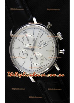 IWC Portofino Chronograph IW391007 White Dial 1:1 Mirror Replica Watch 