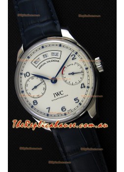 IWC Big Pilot Annual Calender Steel Case Blue Strap IW503501 1:1 Mirror Replica