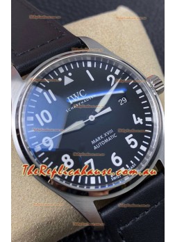 IWC Pilot Mark XVIII IW327001 1:1 Mirror Swiss Replica Watch in Black Dial 