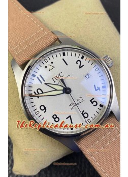 IWC Pilot Mark XVIII IW327002 1:1 Mirror Swiss Replica Watch in White Dial 
