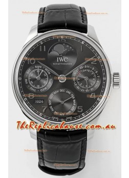 IWC Portuguese Perpetual Calendar 904L Steel Swiss Replica Watch REF. IW503301