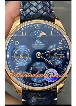 IWC Portuguese Perpetual Calendar Rose Gold Swiss Replica Watch REF. IW503312