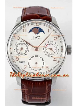 IWC Portuguese Perpetual Calendar 904L Steel Swiss Replica Watch REF. IW503307