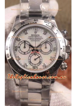 Rolex Cosmograph Daytona 116509 Pearl Dial Cal.4130 Movement - 904L Steel Watch