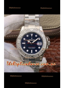 Rolex Yachtmaster Blue Dial 1:1 Swiss Replica Watch 37MM in 904L Steel Casing