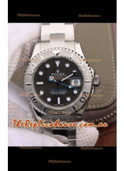 Rolex Yachtmaster Grey Dial 1:1 Swiss Replica Watch 37MM in 904L Steel Casing