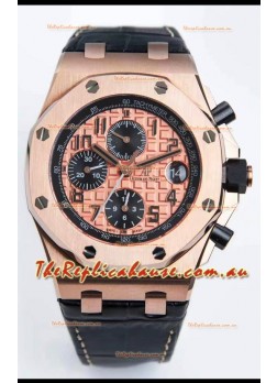 Audemars Piguet Royal Oak Offshore Champange Dial Chronograph 1:1 Mirror Replica Watch - 904L Steel 