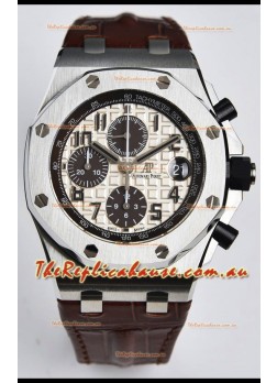 Audemars Piguet Royal Oak Offshore White Dial Chronograph 1:1 Mirror Replica Watch - 904L Steel 
