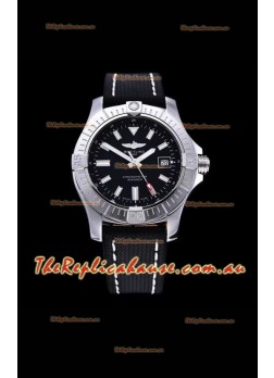 Breitling Avenger 43 Automatic Black Dial Leather 1:1 Mirror Swiss Replica Watch 