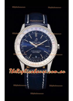 Breitling Navitimer 1 Automatic Swiss Replica Watch in Blue Dial - Leather Strap