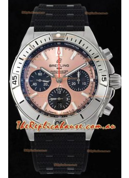 Breitling Chronomat B01 42 Edition Swiss 904L Steel Casing Pink Dial 1:1 Mirror Replica Watch