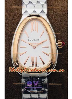 Bvlgari Serpenti Seduttori Edition Watch in Stainless Steel - Rose Gold Bezel 1:1 Mirror Replica