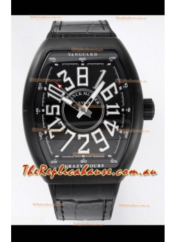 Franck Muller Vanguard Crazy Hours in DLC Coated Casing Swiss Replica Watch 