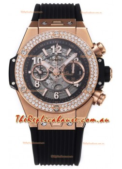Hublot Big Bang Unico Rose Gold Diamonds Bezel 1:1 Mirror Edition Swiss Replica Watch